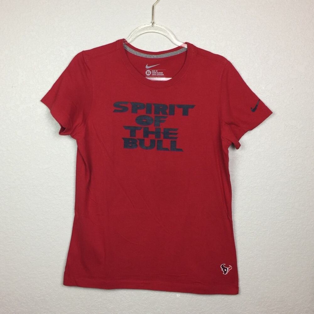 NIKE TEXANS Spirit of the Bull T-shirt Size XL